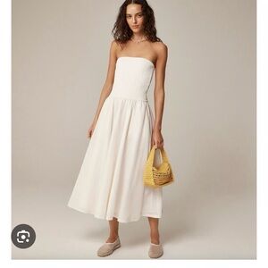 NWT J Crew knit mixy bubble tube dress in ivory